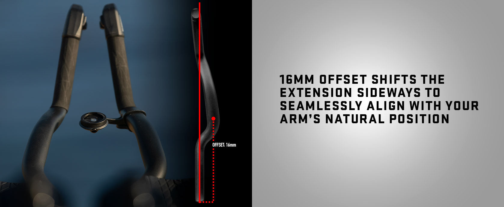 The 52 ASA offer a 16mm lateral shift per side. This allows the rider to get their hands narrower or wider without tilting the extensions so much that the shifters touch.